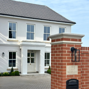 The Hollies Transformation with our Cast Stone Window Cills, Cast Stone Date and Name Stone, Cast Stone Pier String Course, Cast Stone Fluted Pier Caps