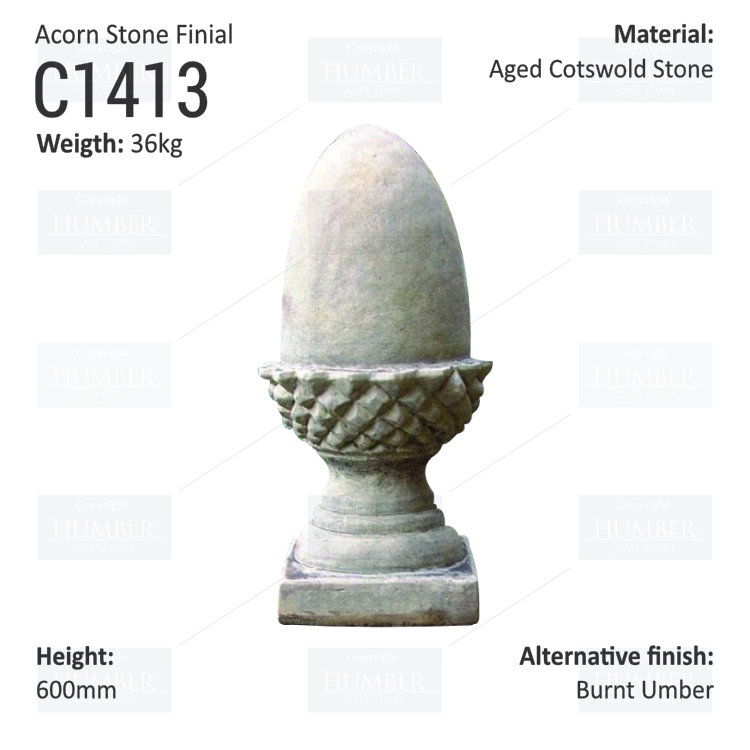 Acorn Stone Finial