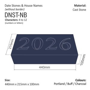 Date Stones and House Names (No Border) 440mm X 215mm