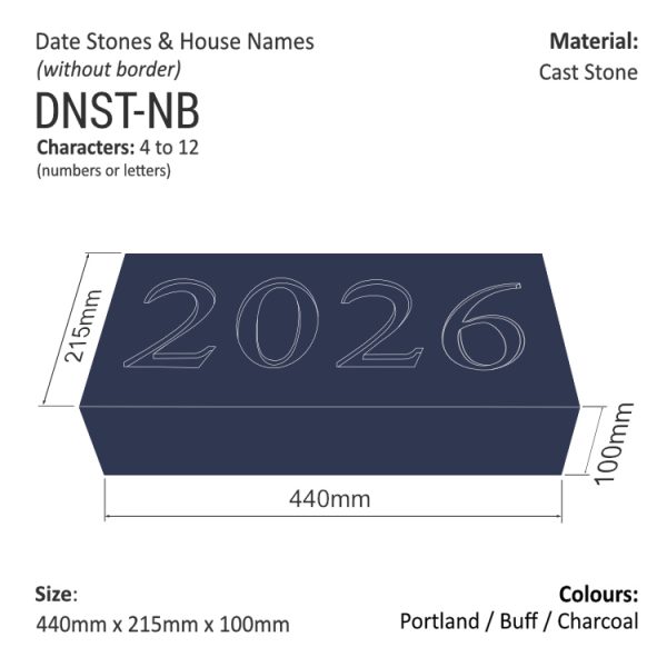 Date Stones and House Names (No Border) 440mm X 215mm