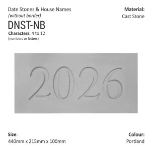 Date Stones and House Names (No Border) 440mm X 215mm