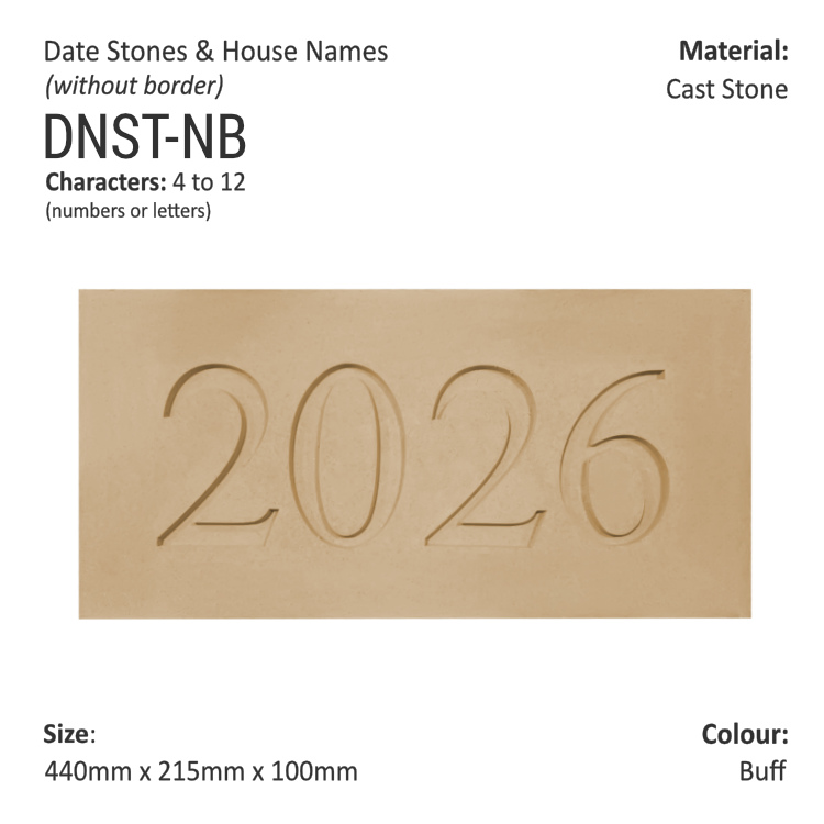 Date Stones and House Names (No Border) 440mm X 215mm