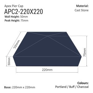 Apex Pier Cap 220mm x 220mm