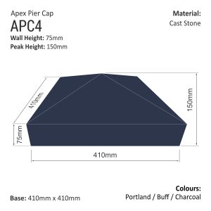 Apex Pier Cap 410mm x 410mm