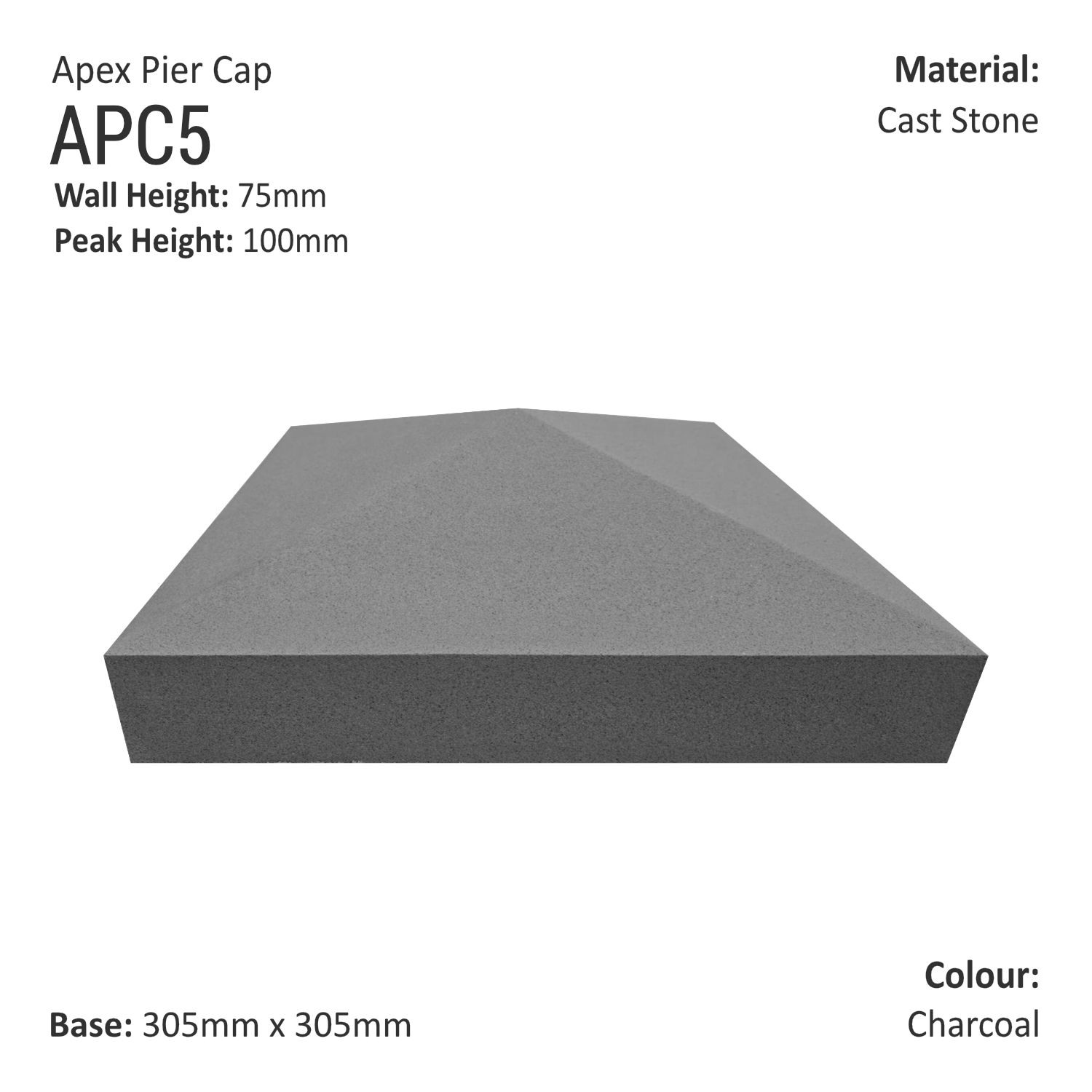 Apex Pier Cap 305mm x 305mm