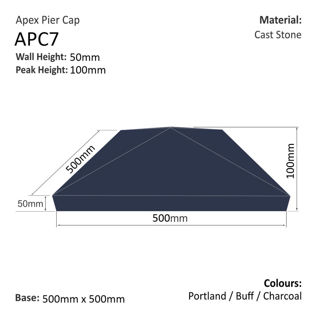 Apex Pier Cap 500mm x 500mm