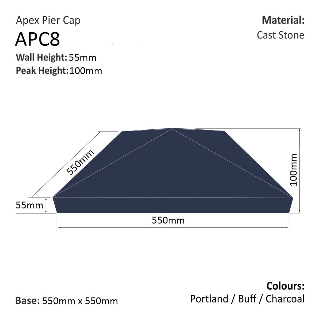 Apex Pier Cap 550mm x 550mm