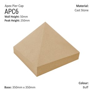 Tall Apex Pier Cap 350mm x 350mm