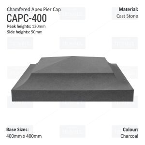 Chamfered Apex Pier Cap 400mm x 400mm