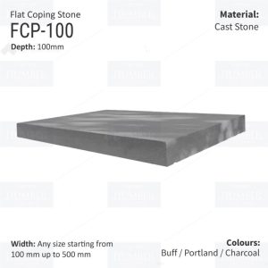FLAT WALL COPINGS – 665MM LENGTH / 100MM HEIGHT