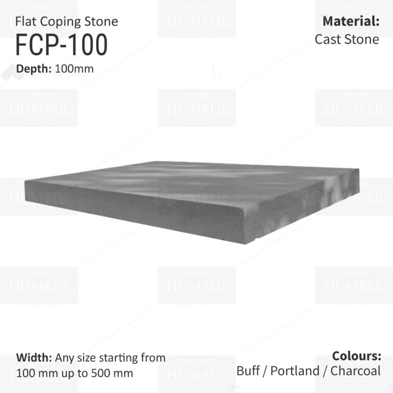 FLAT WALL COPINGS – 665MM LENGTH / 100MM HEIGHT