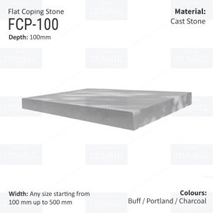 FLAT WALL COPINGS – 665MM LENGTH / 100MM HEIGHT