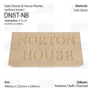 Date Stones and House Names (No Border) 440mm X 215mm