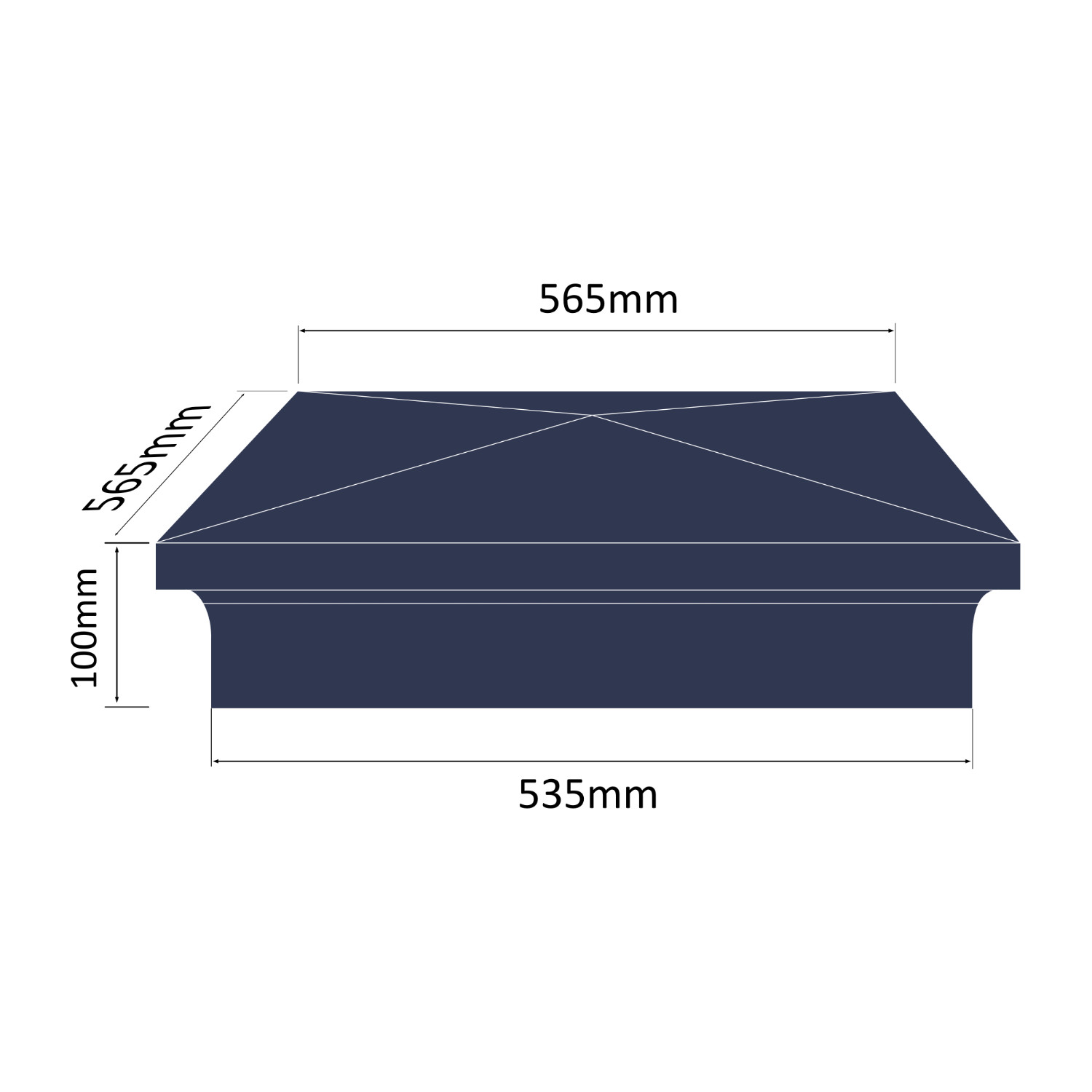 Pillar Box Pier Cap_PC14-MEASURES