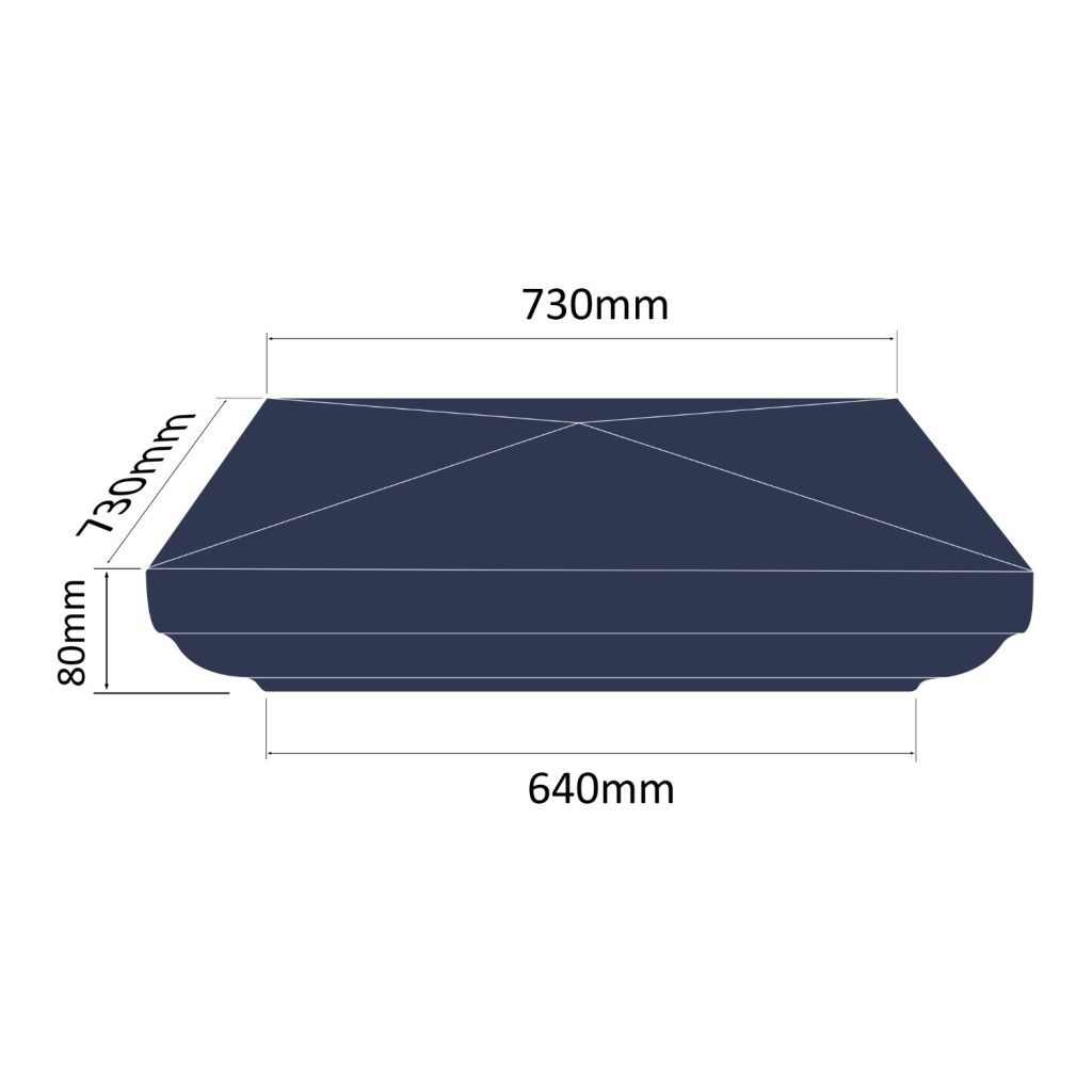Slimline Fluted PC50-MEASURES