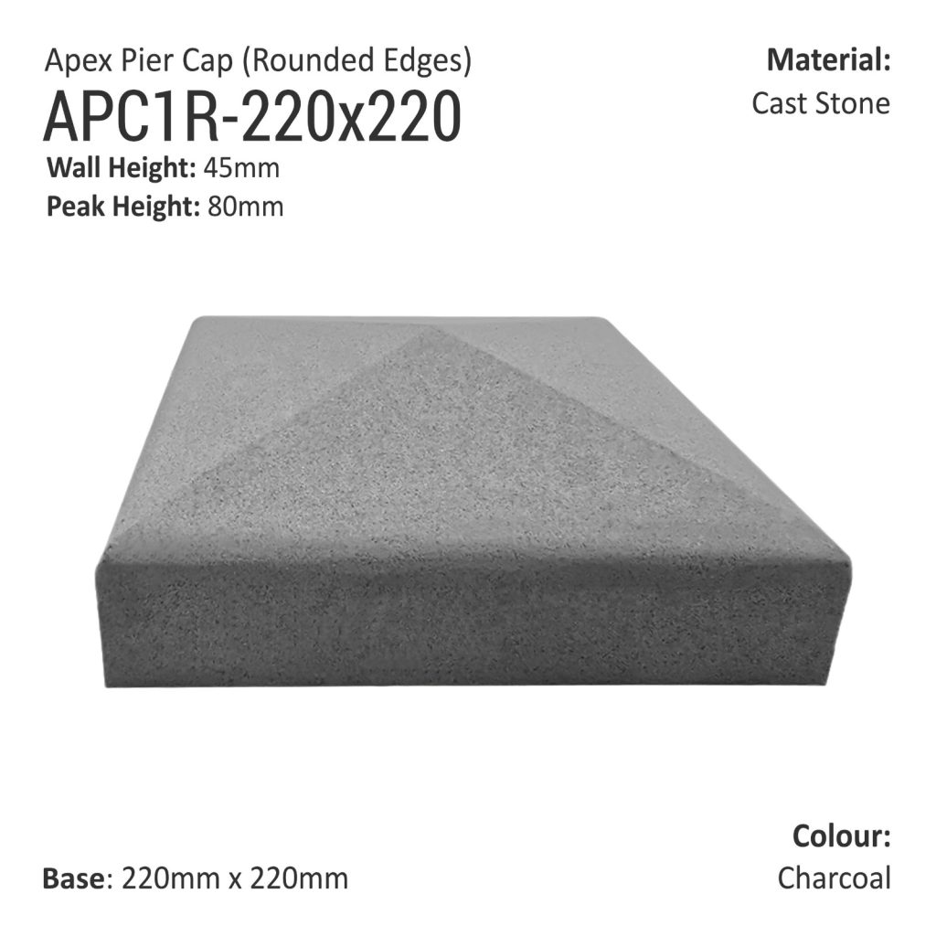 Apex Pier Cap 220mm x 220mm (Rounded Edges)