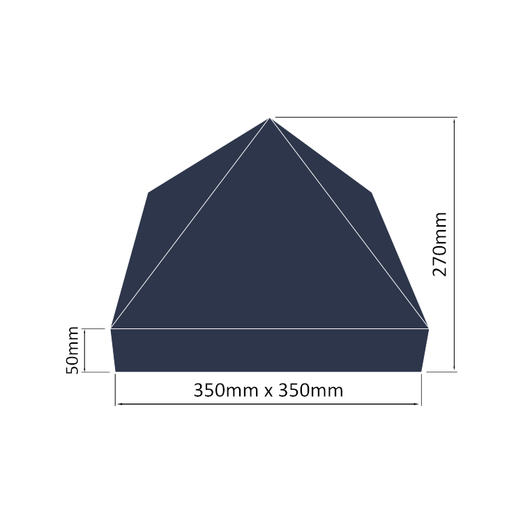 Tall Apex Pier Cap APX-T350-MEASURES