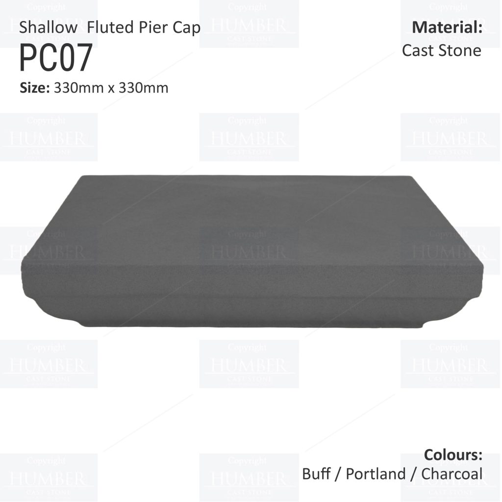 Slimline Fluted Pier Cap 330mm x 330mm