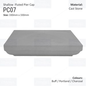 Slimline Fluted Pier Cap 330mm x 330mm