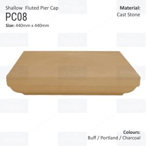 Slimline Fluted Pier Cap 440mm x 440mm