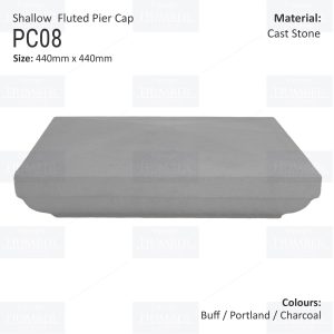 Slimline Fluted Pier Cap 440mm x 440mm
