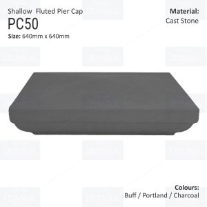 Slimline Fluted Pier Cap 640mm x 640mm