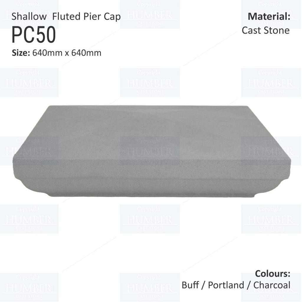 Slimline Fluted Pier Cap 640mm x 640mm