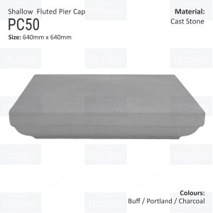 Slimline Fluted Pier Cap 640mm x 640mm