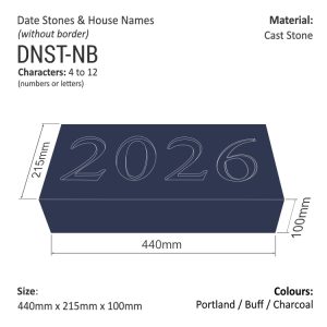 Date Stones and House Names (No Border) 440mm X 215mm