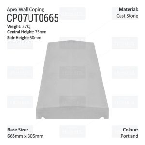 Apex Coping 305mm x 665mm x 50mm (Shallow)