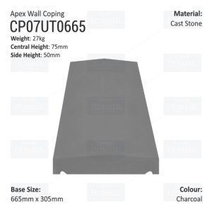 Apex Coping 305mm x 665mm x 50mm (Shallow)