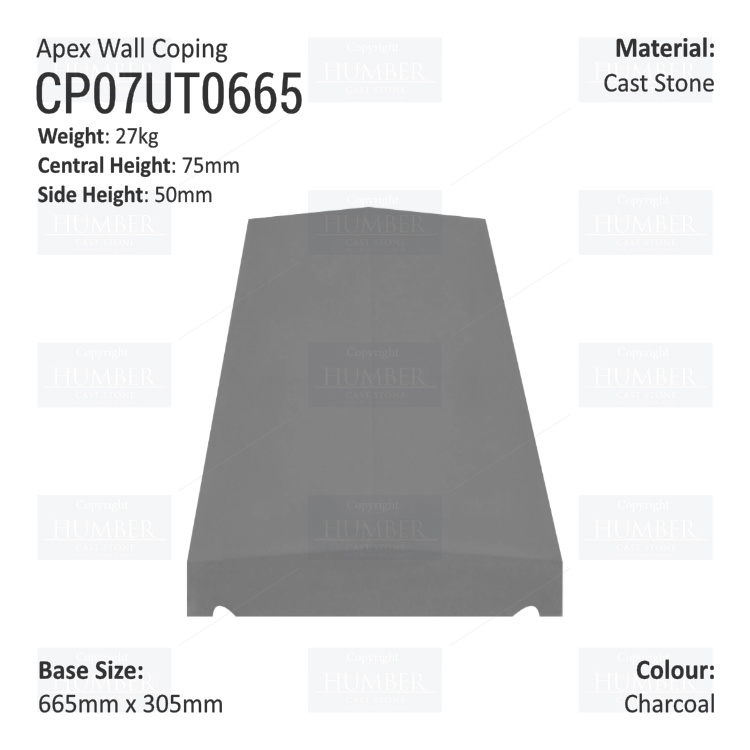 Apex Coping 305mm x 665mm x 50mm (Shallow)