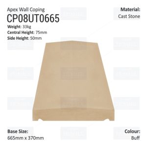 Apex Coping 370mm x 665mm x 50mm (Shallow)