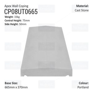 Apex Coping 370mm x 665mm x 50mm (Shallow)