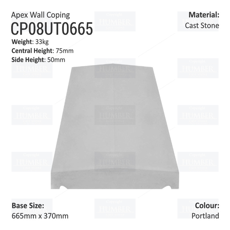 Apex Coping 370mm x 665mm x 50mm (Shallow)