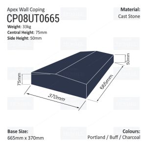 Apex Coping 370mm x 665mm x 50mm (Shallow)