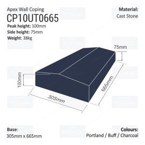 Apex Coping 305mm x 665mm x 75mm (Deep)