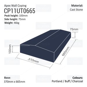 Apex Coping 370mm x 665mm x 75mm (Deep)