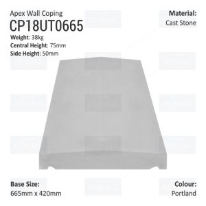 Apex Coping 420mm x 665mm x 50mm (Shallow)