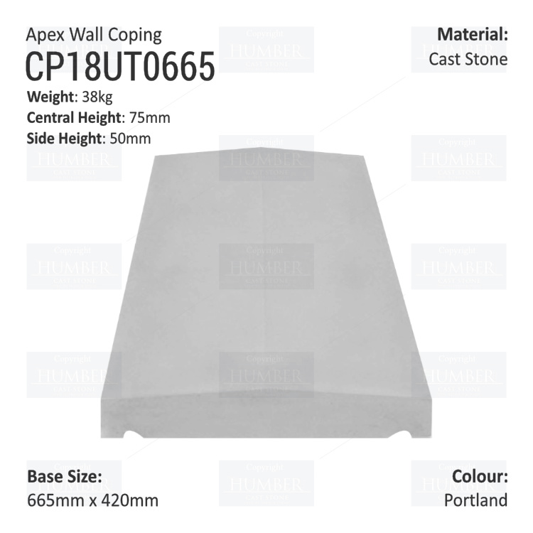 Apex Coping 420mm x 665mm x 50mm (Shallow)
