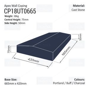 Apex Coping 420mm x 665mm x 50mm (Shallow)