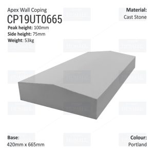 Apex Coping 420mm x 665mm x75mm (Deep)
