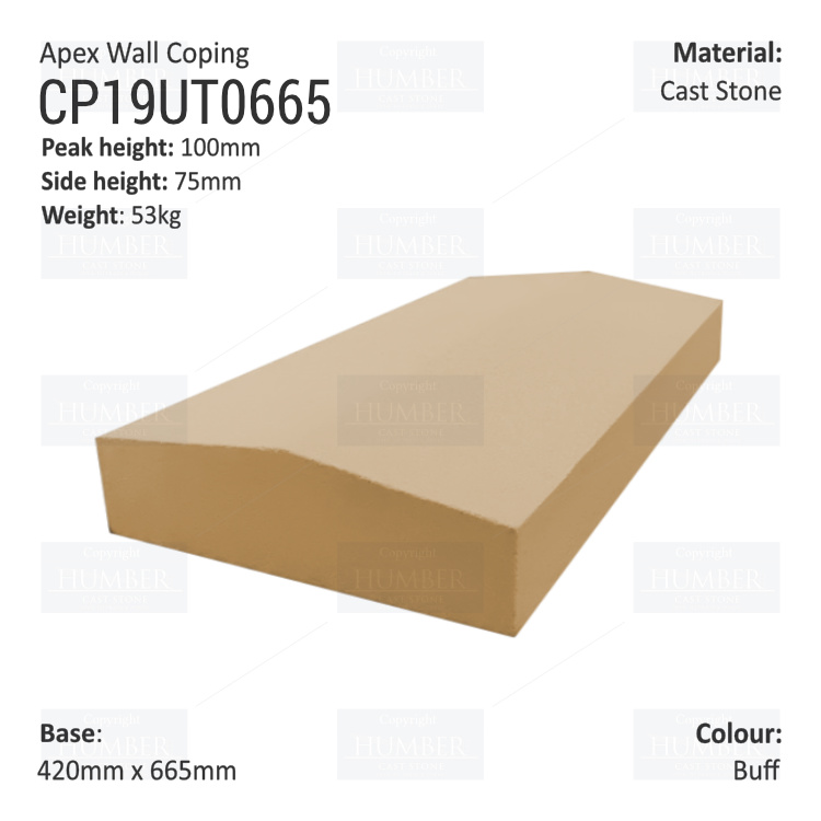 Apex Coping 420mm x 665mm x75mm (Deep)