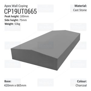 Apex Coping 420mm x 665mm x75mm (Deep)