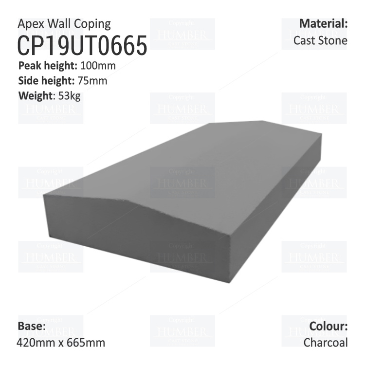 Apex Coping 420mm x 665mm x75mm (Deep)