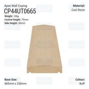 Apex Coping 150mm x 665mm x 50mm (Shallow)