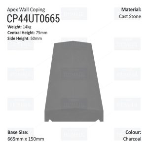Apex Coping 150mm x 665mm x 50mm (Shallow)