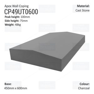 Apex Coping 450mm x 600mm x 75mm (Deep)