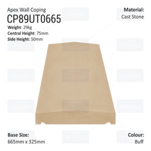 Apex Coping 325mm x 665mm x 50mm (Shallow)