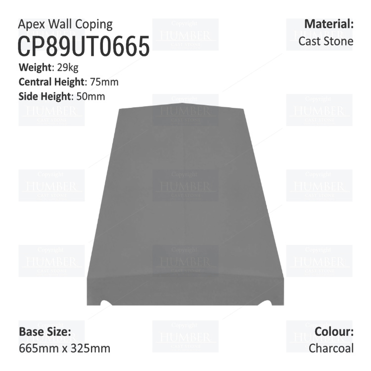 Apex Coping 325mm x 665mm x 50mm (Shallow)